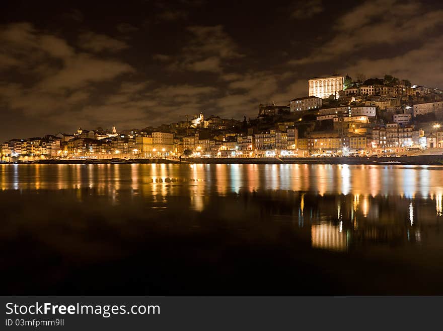 Douro Riverbank at Oporto, Portugal