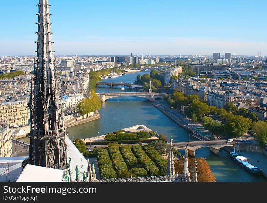 View From Notre Dame De Paris