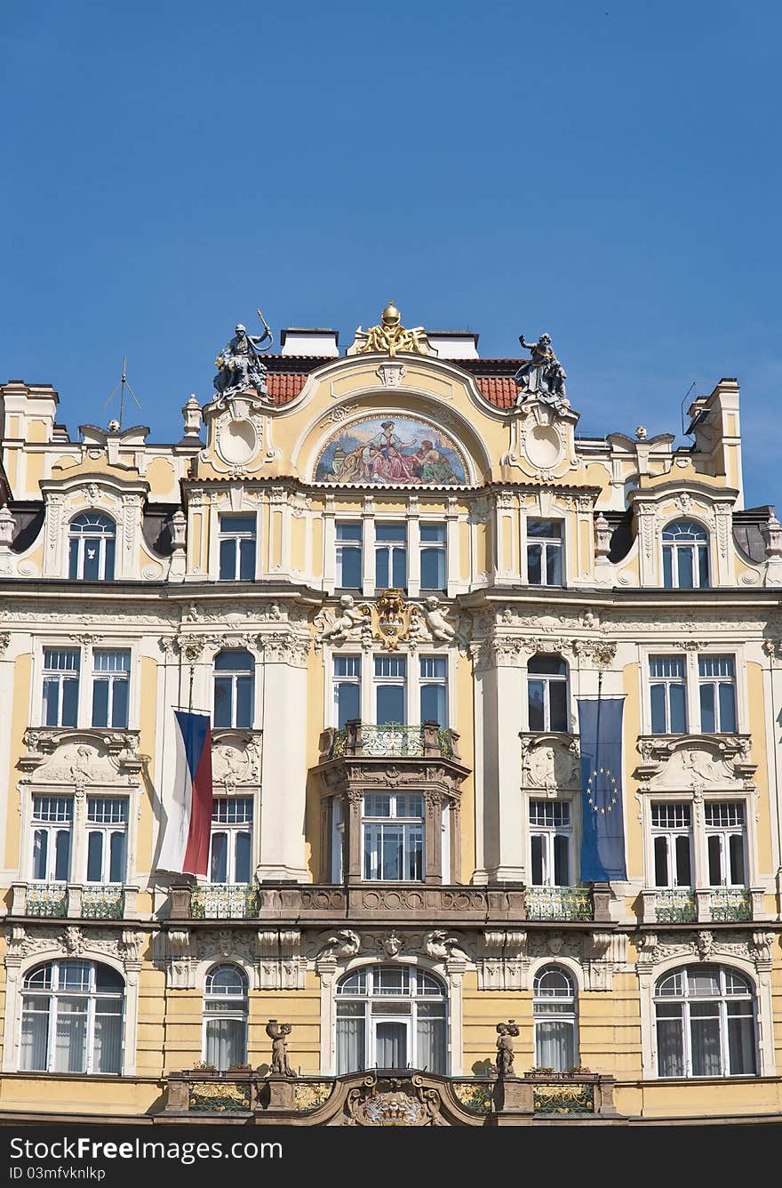 Ministry of Local Development Art Nouveau building located at Prague. Ministry of Local Development Art Nouveau building located at Prague