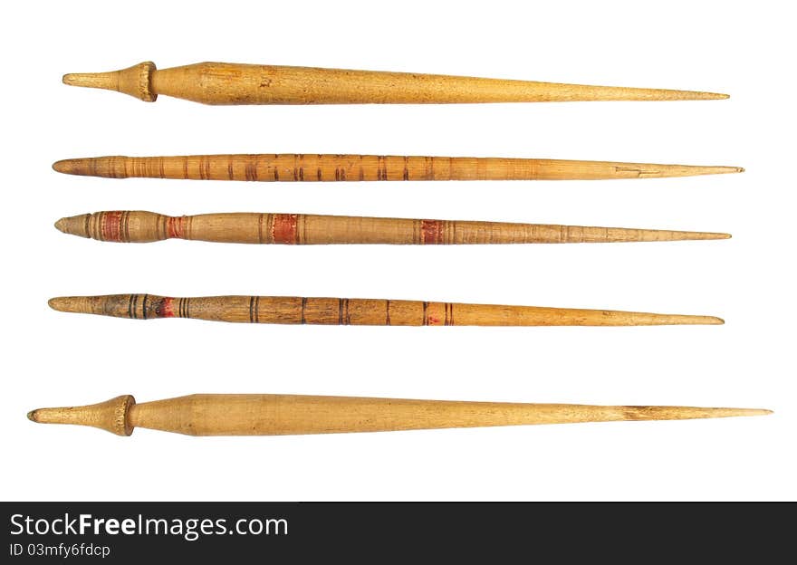 Set of wooden Spindle