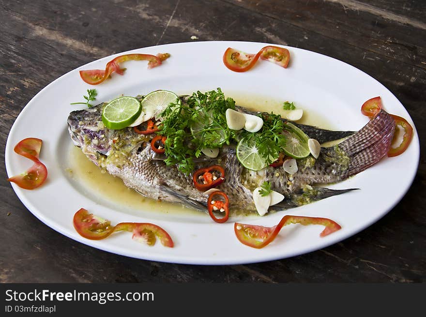 Thai style salad seafood