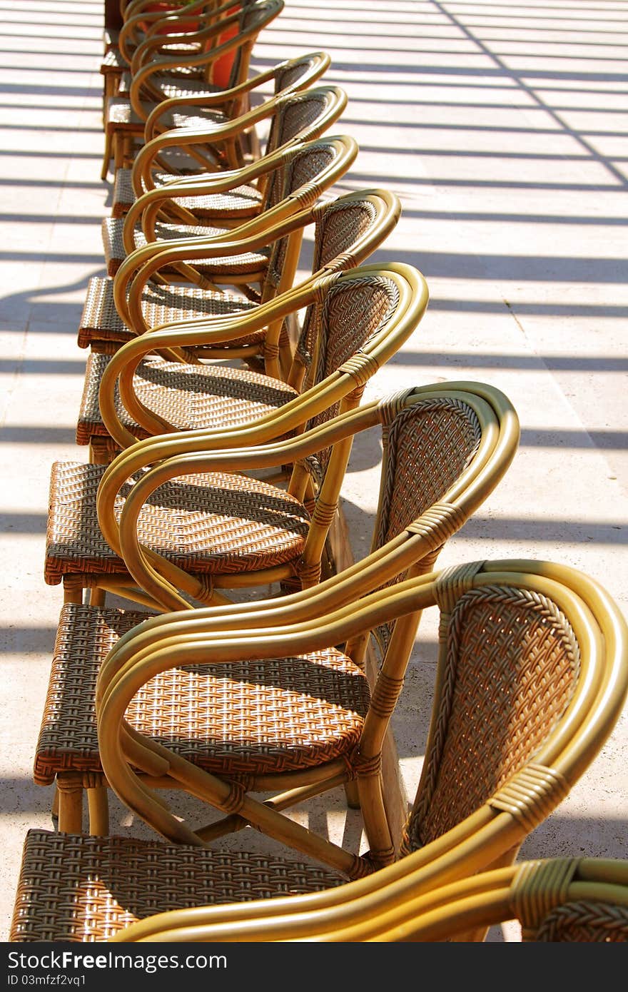 Image of wicker chairs in hotel on south