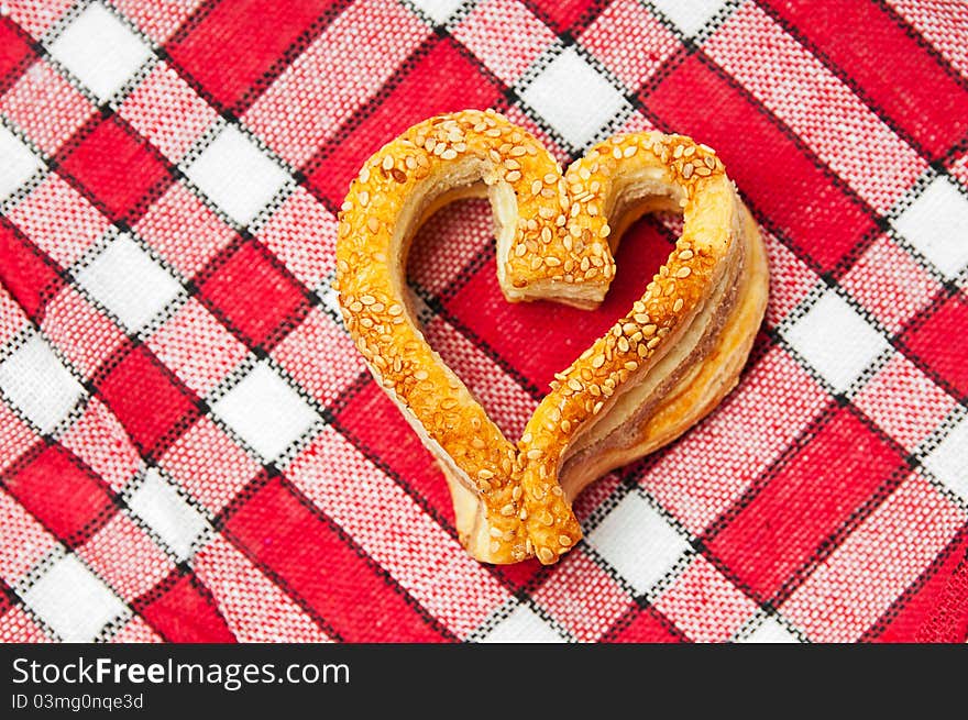 Cookies in a heart shaped