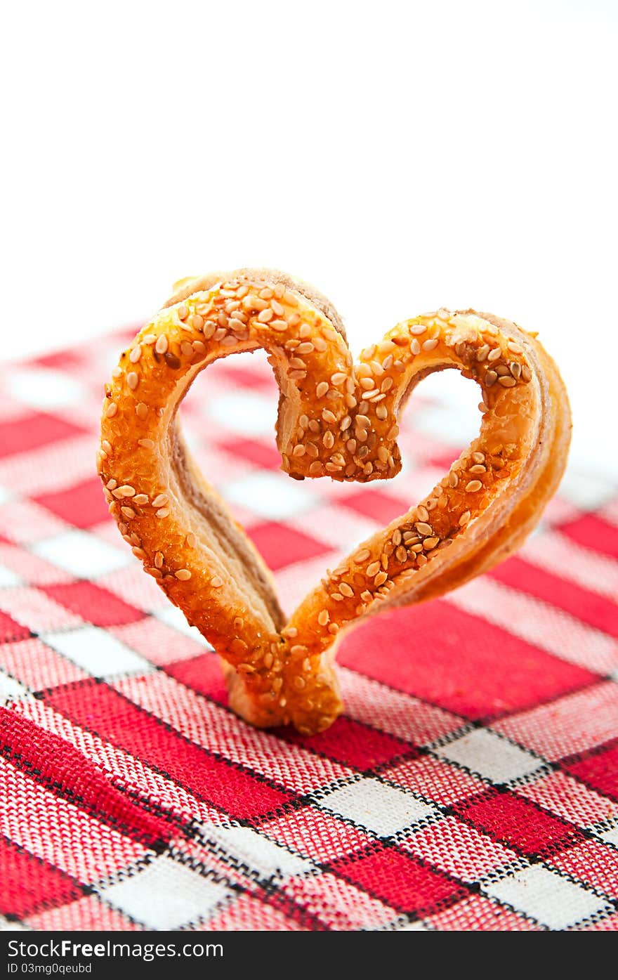 Cookies in a heart shaped