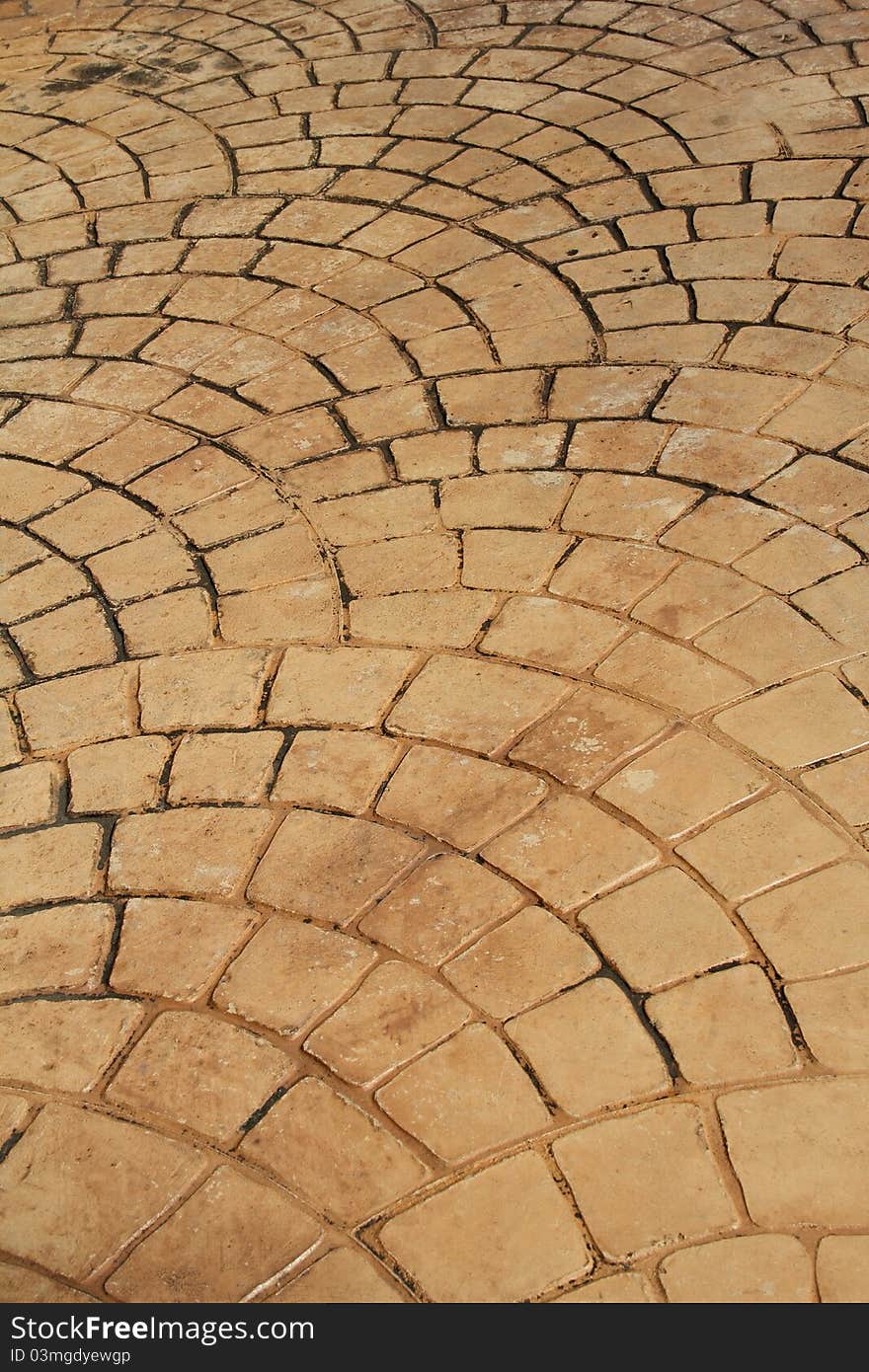 Petal-like brick road under Residential buildings in singapore