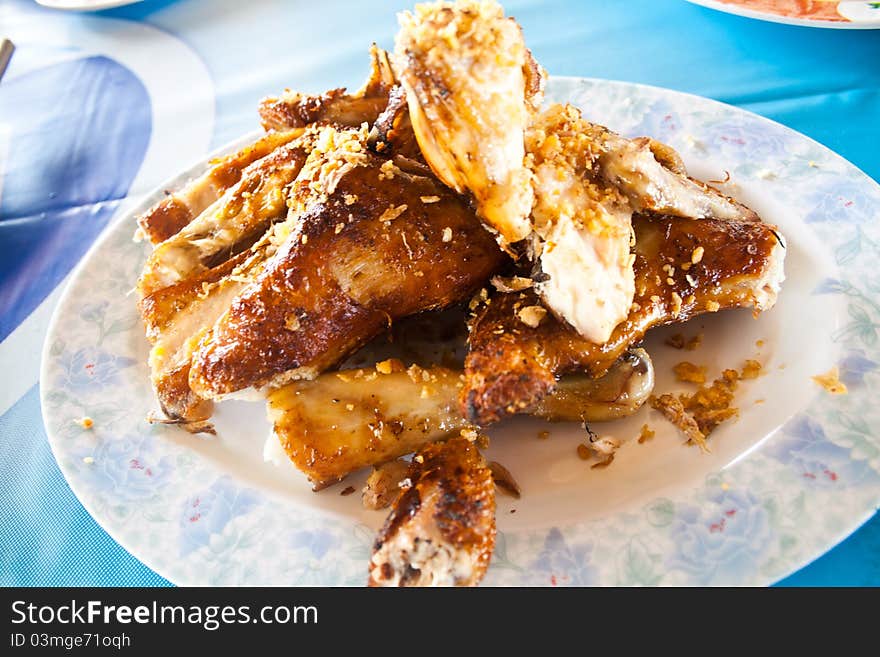 Grilled Chicken with Thai food.