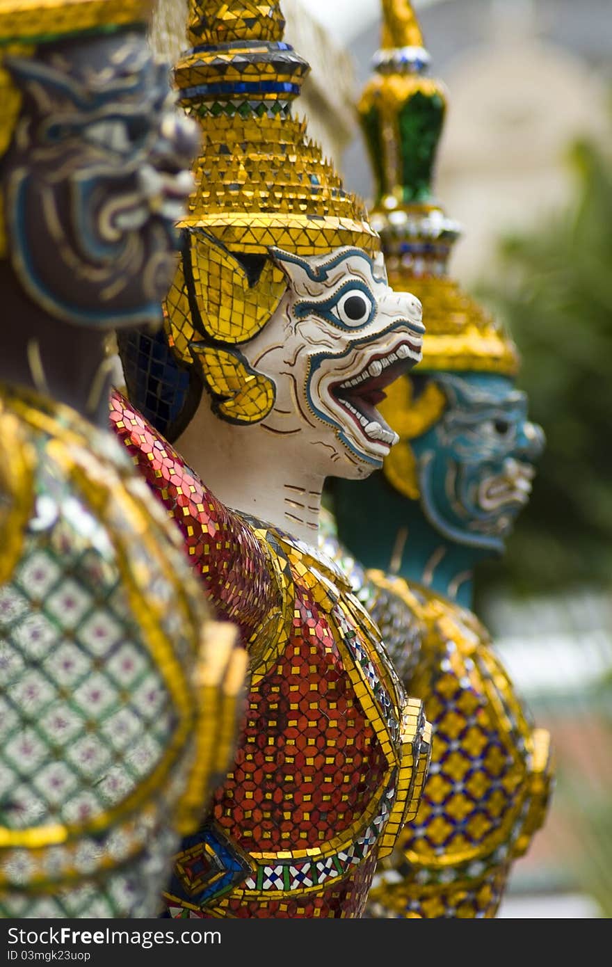 Garuda sculpture at Wat phakaew Thailand.Bangkok. Garuda sculpture at Wat phakaew Thailand.Bangkok.