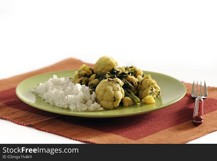 Traditional Indian Dish - Saag Aloo