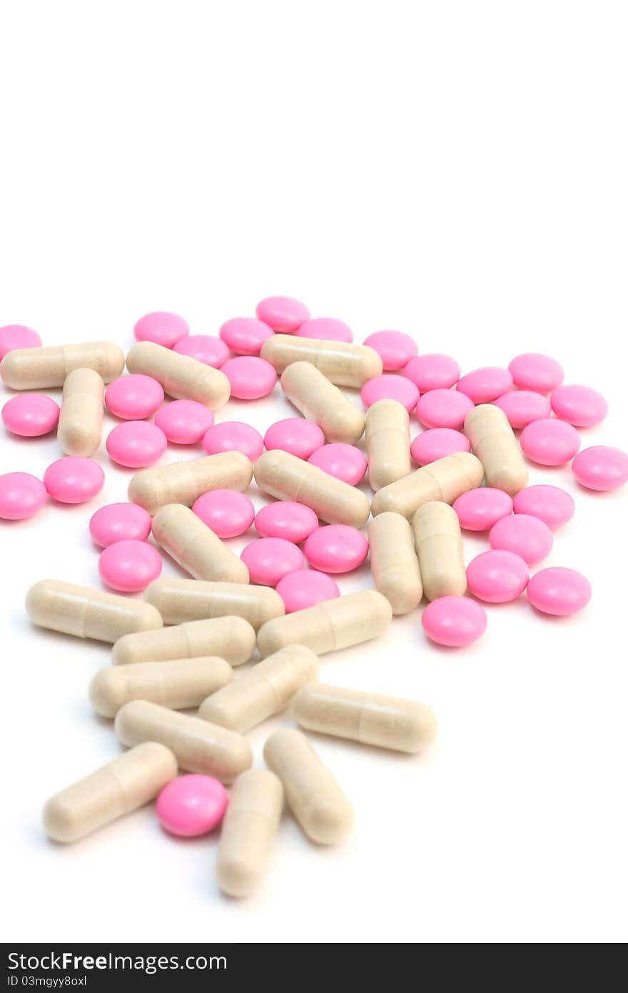 Colorful medicine pills and capsules