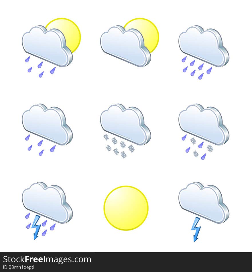 Weather icons 3D