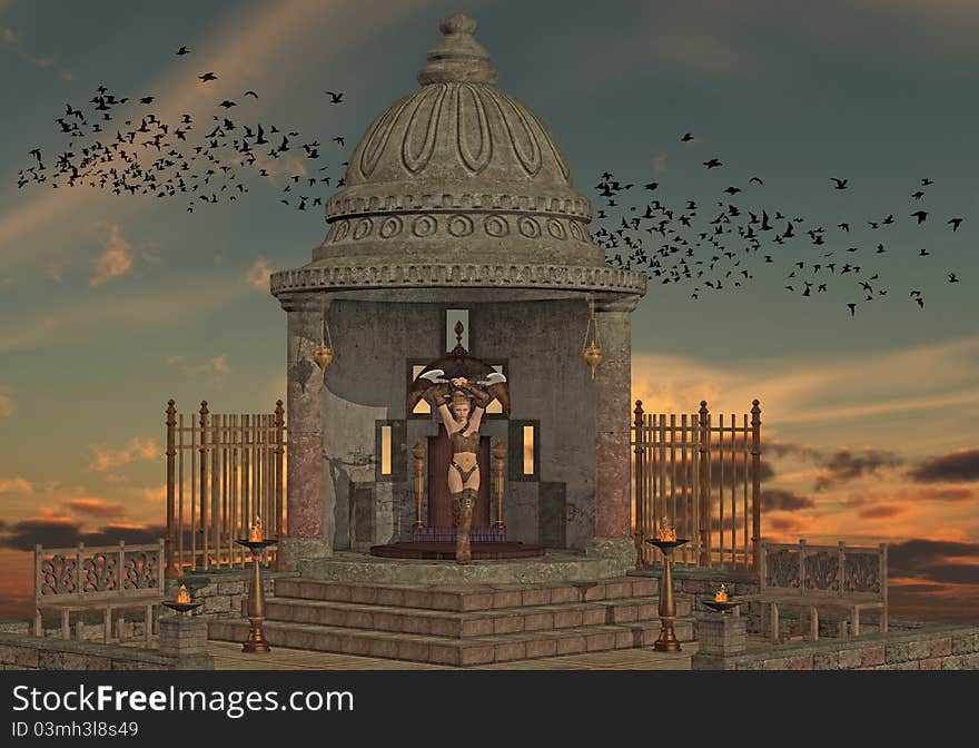 3d render of a fantasy scene