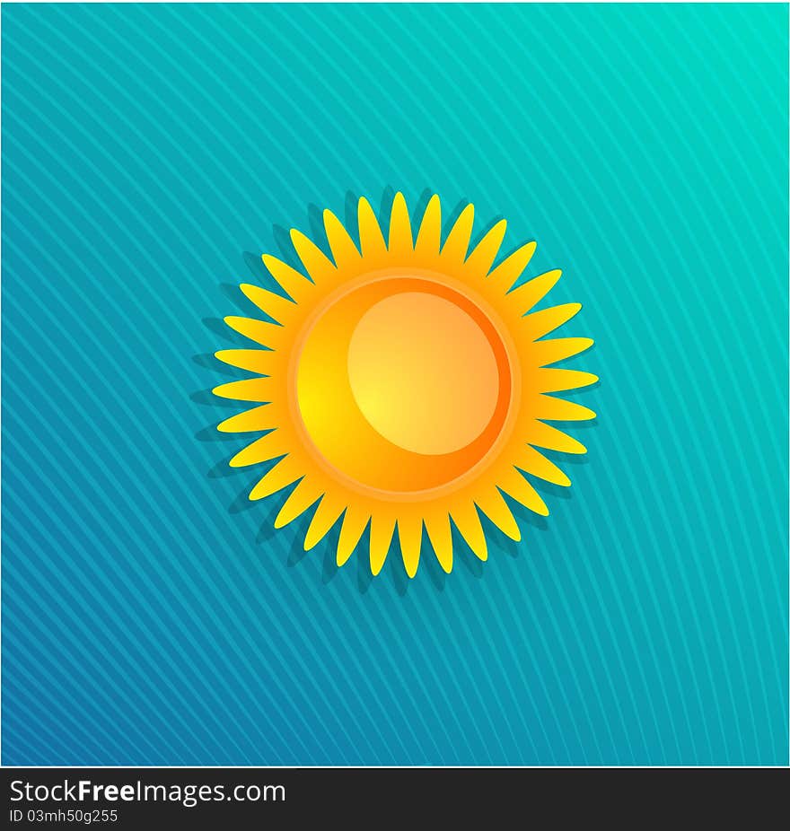 Yellow Sun Vector Background