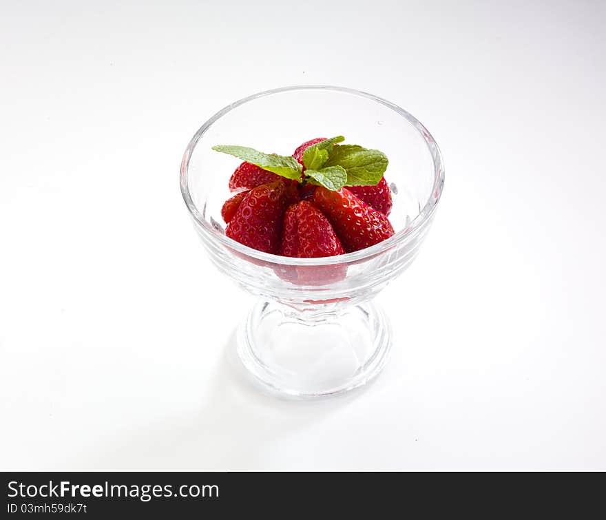 Fresh appetizer red strawberry on the white background. Fresh appetizer red strawberry on the white background