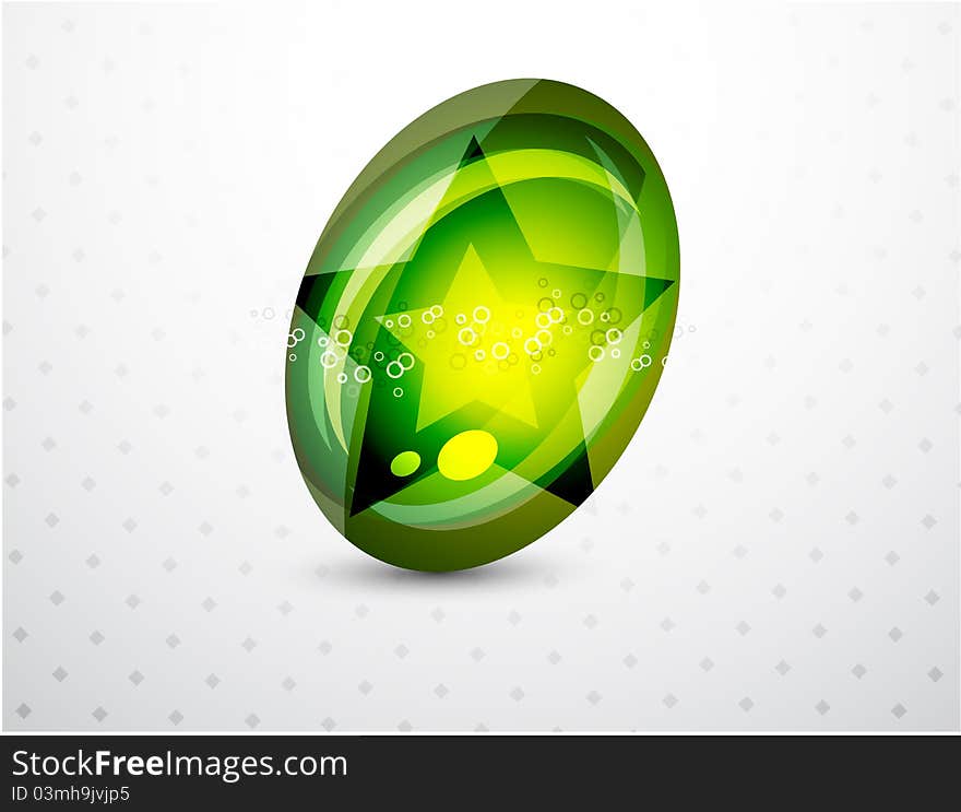 Vector abstract glass shape