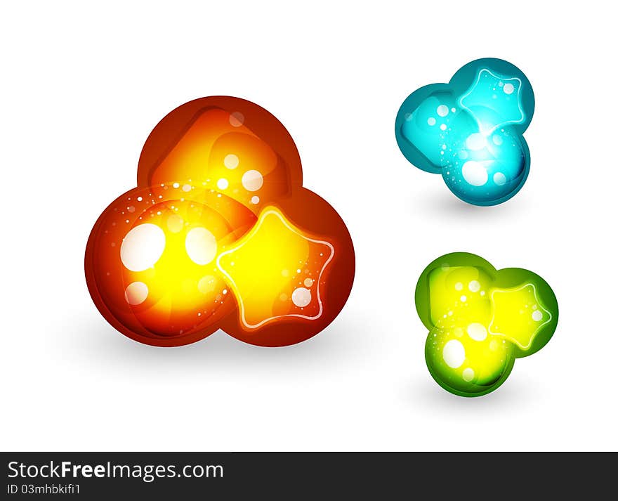 Abstract glass star