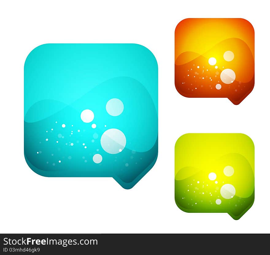 Vector Glass Speech Bubble Background