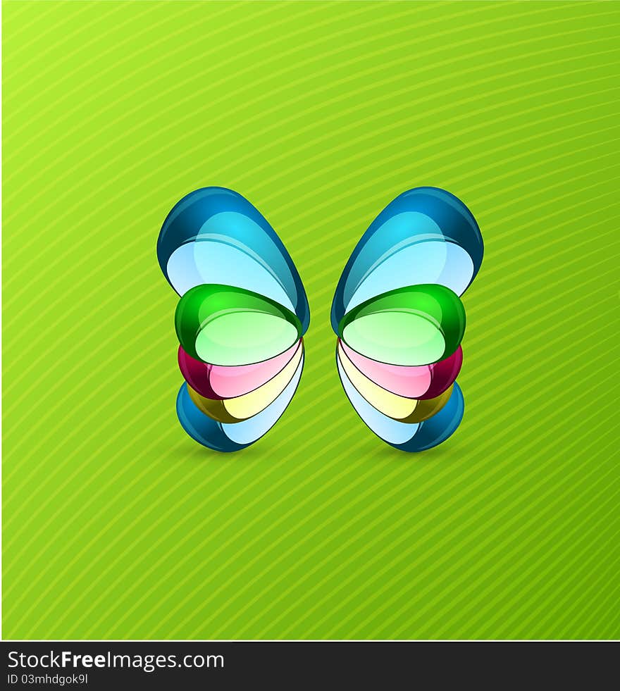 Vector butterfly background