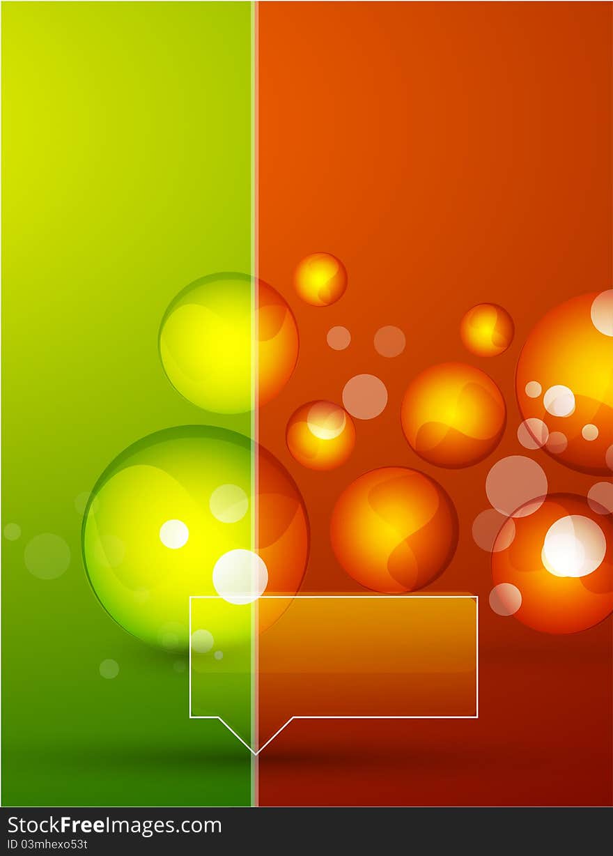 Glass Sphere Vector Abstract Background