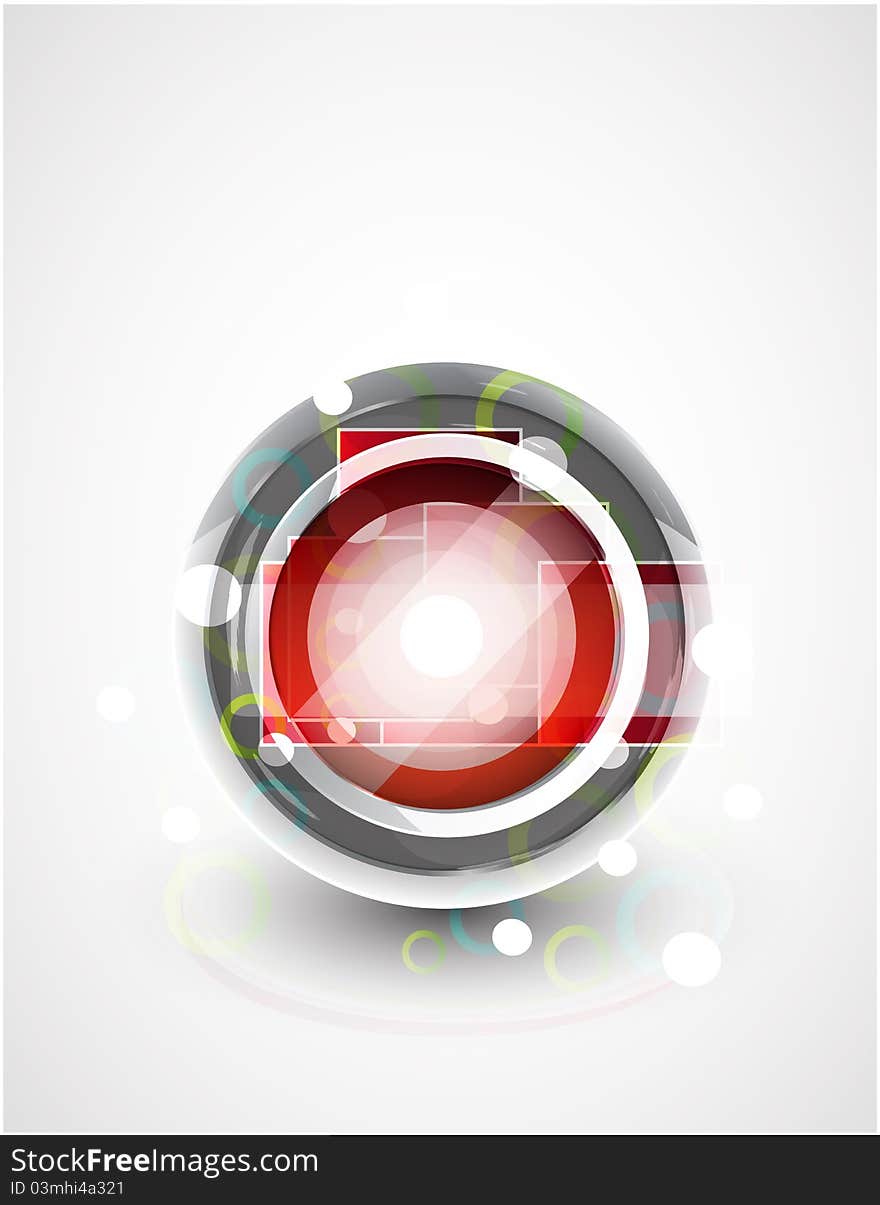 Glass Sphere Vector Abstract Background