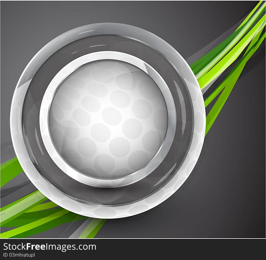 Glass sphere vector abstract background