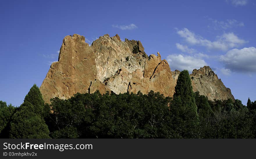 Large Red Rocks In Garden Of The Gods