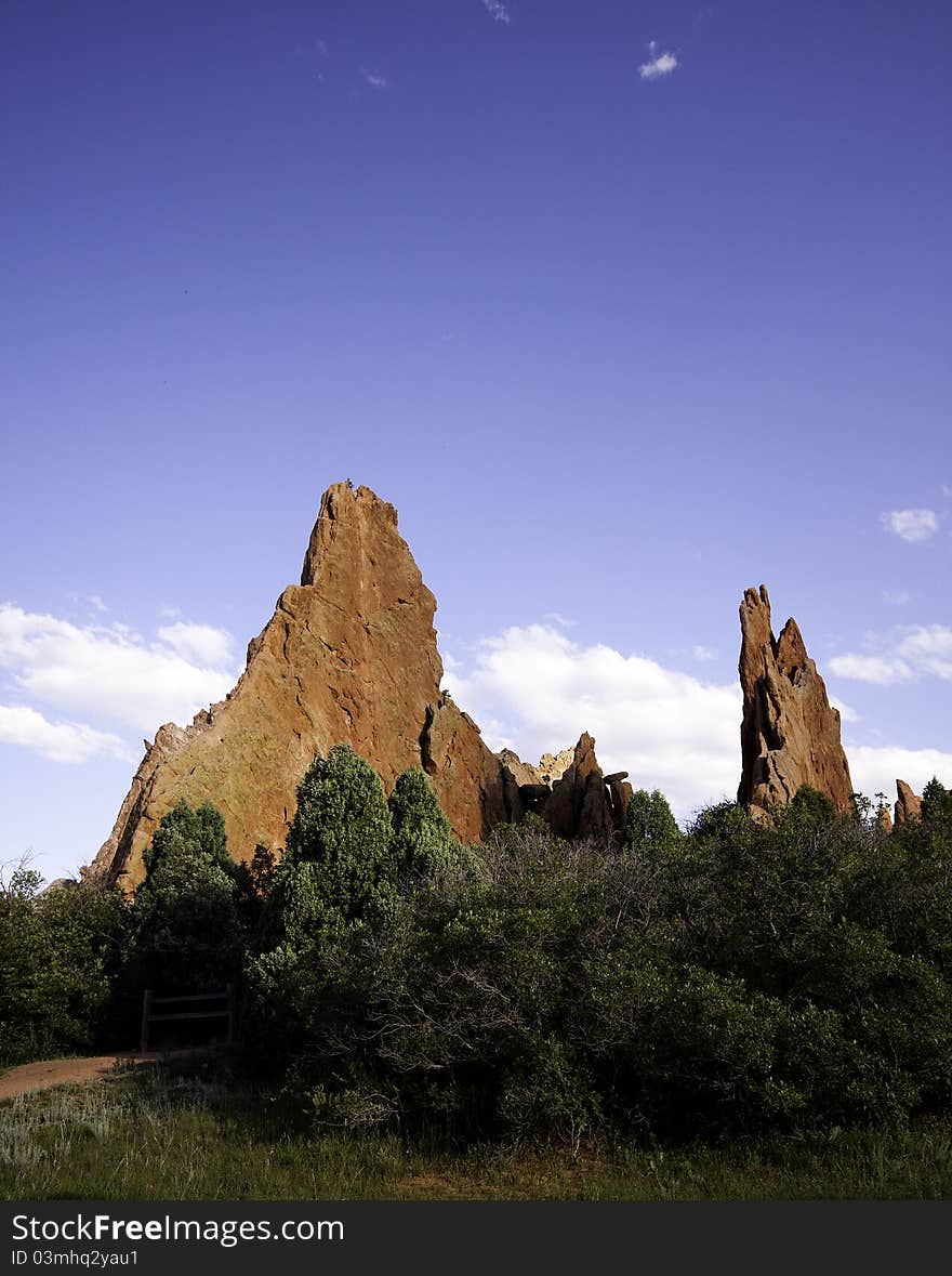 Tall red rock