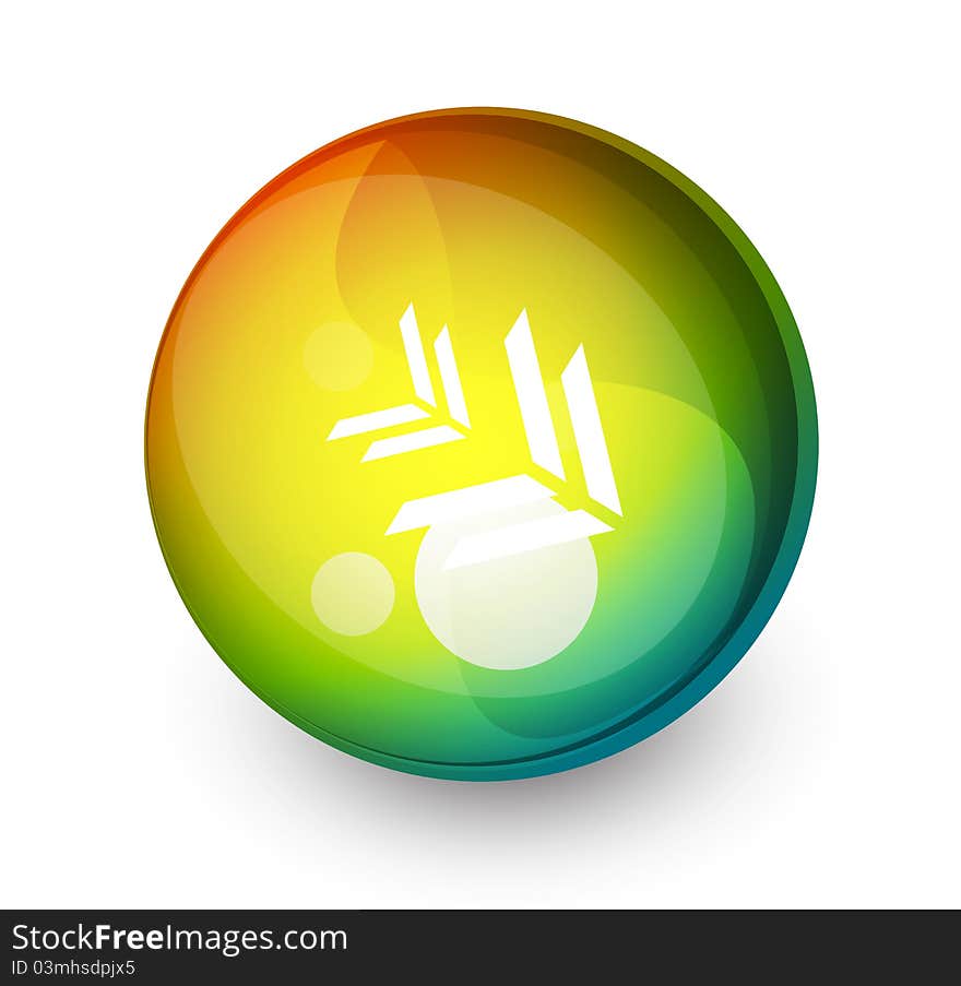 Abstract  sphere button