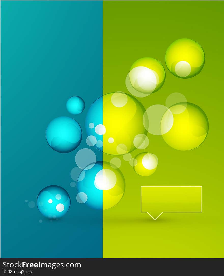 Vector bubbles background