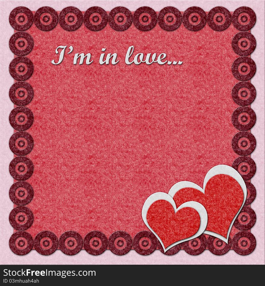 Valentine S Day Felt Greeting Card