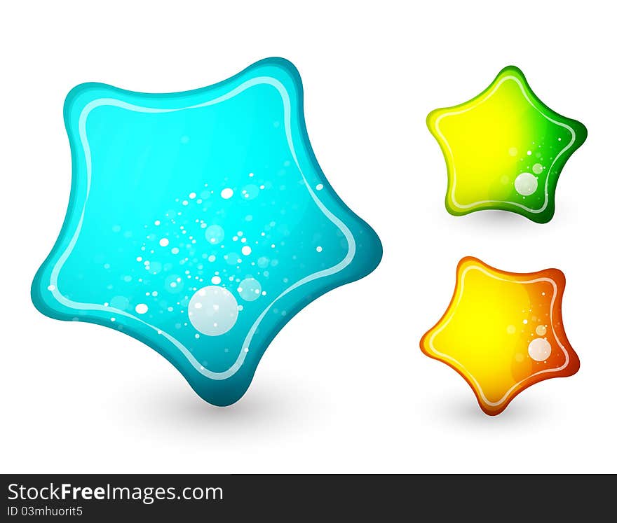 Abstract glass star