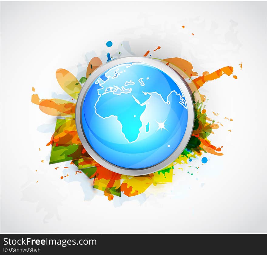 Vector Earth globe conceptual background