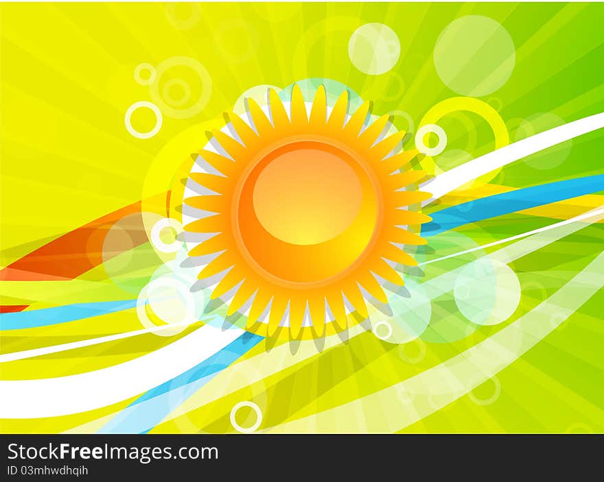 Yellow Sun  Background