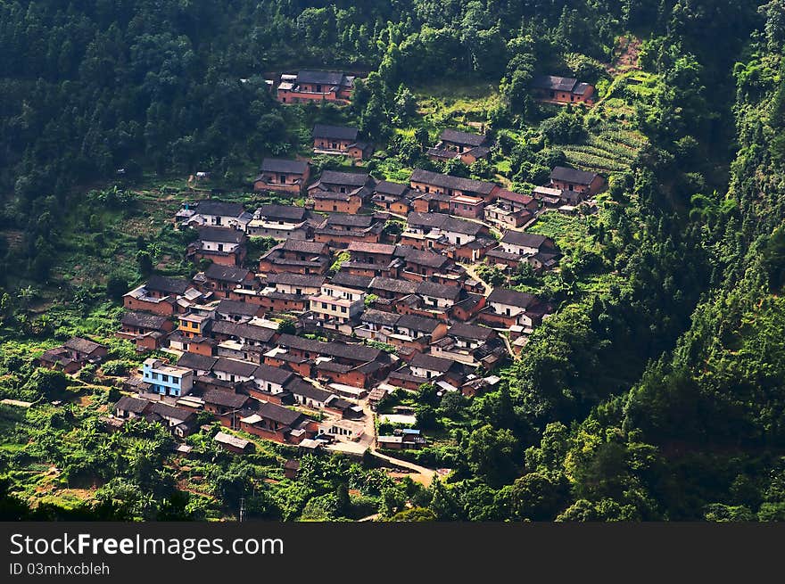 Rural landscape of terraces in China