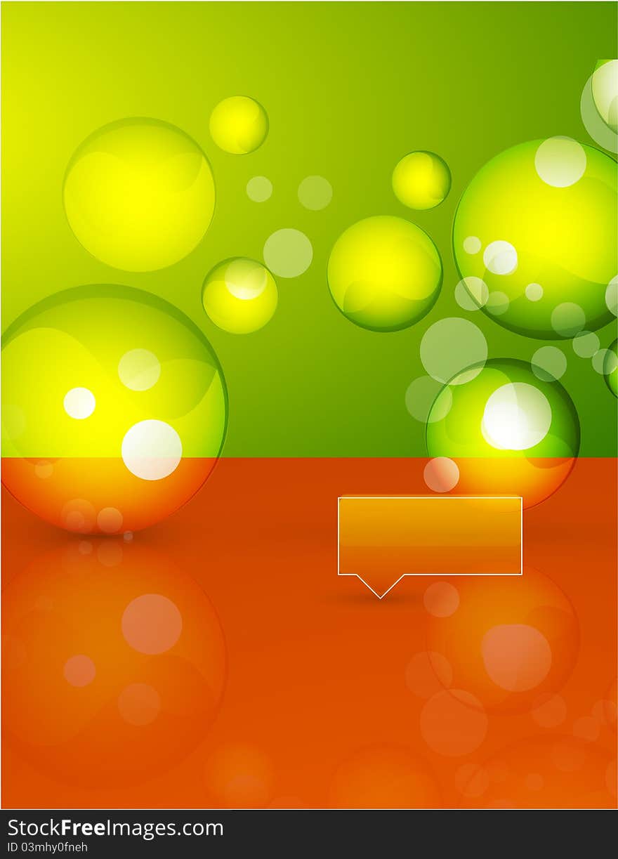 Vector bubbles background