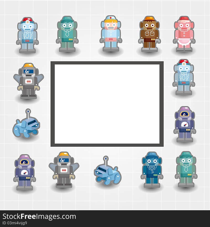 Cartoon Robot Card