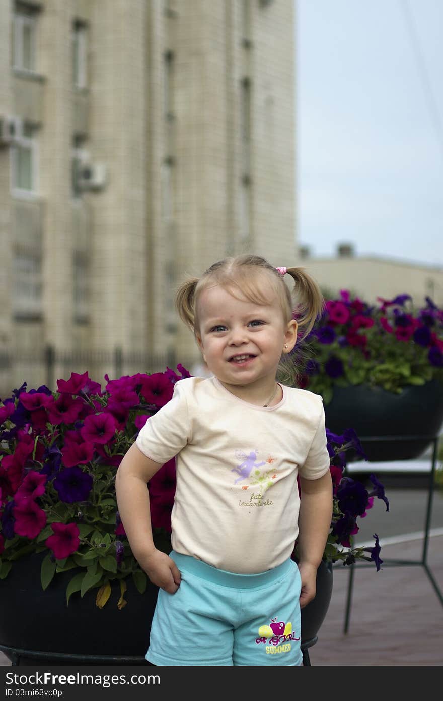 Portrait of cute little child. Portrait of cute little child