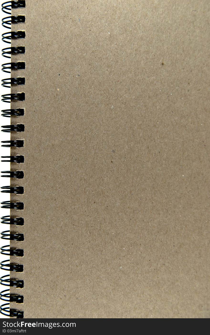 A notebook made from recycle paper.