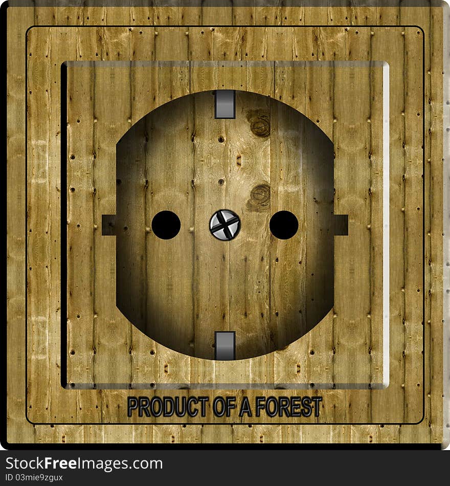 Wooden power socket