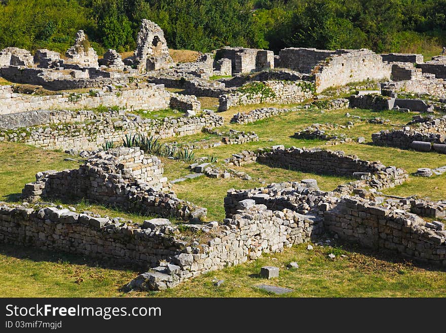 Old ruins in Split, Croatia - archaeology background