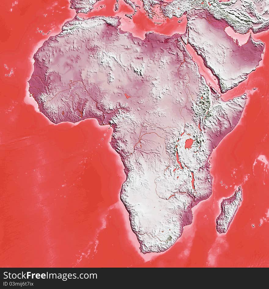 Map of the African continent