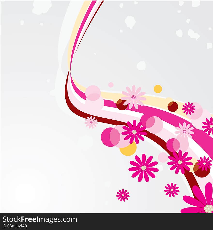 Abstract flowers background for your text