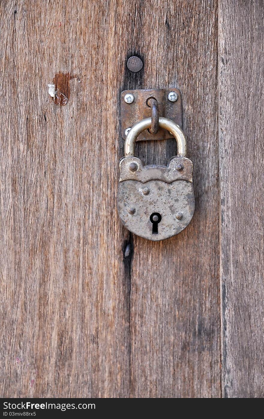 Old Key Vintage Lock Wood Door