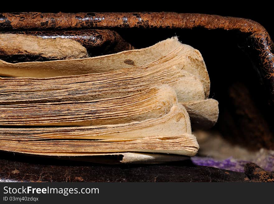 Ancient book. About 200 years old. Useful for texture or background.