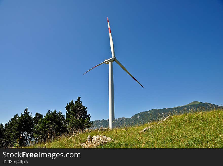 Wind power is the conversion of wind energy into a useful form of energy, such as using wind turbines to make electricity.