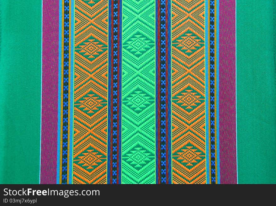 Beautiful art design on the Thai Silk, texture or background