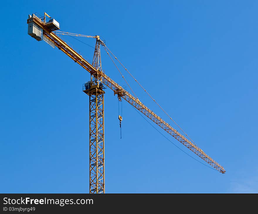 Construction Crane Against Blue Sky