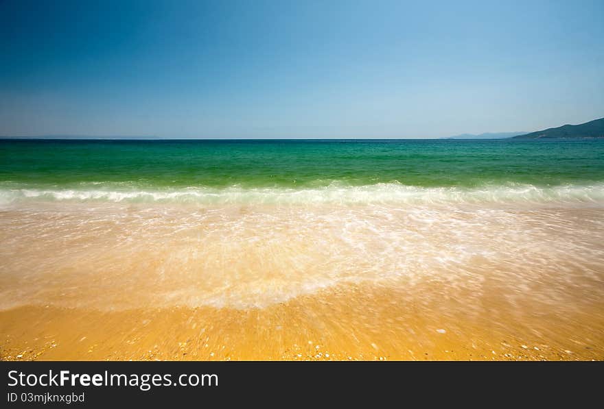 Beach of Nea Vrasna, Greece, summer season. Beach of Nea Vrasna, Greece, summer season.