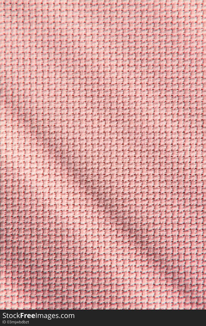 Pink natural cotton texture with dark lines for the background. Pink natural cotton texture with dark lines for the background