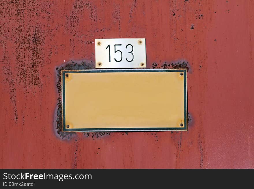 Blank yellow and rusty sign for your own design. Blank yellow and rusty sign for your own design.