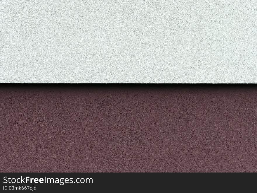 White and maroon wall